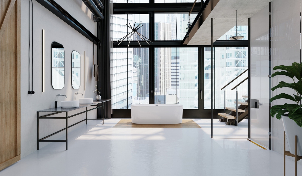 wanna w eleganckiej łazience